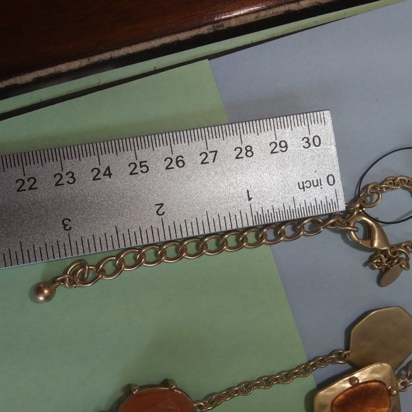 NWT CHICOS Norma long statement  Necklace matching earrings set - Picture 8 of 16